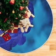 thumbnail image 5 of FMSHPON Valentine's Day Blue Rose Romance Xmas Christmas Tree Skirt Stand Mat for Holiday Party Decoration Indoor Outdoor 48 inches, 5 of 6