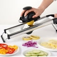 thumbnail image 1 of Ergonomic Vegetable Slicer, Adjustable Slice Thickness From Very Thin To 9mm, Sharp Stainless Steel Blades For Safe And Precise Cutting, 1 of 5