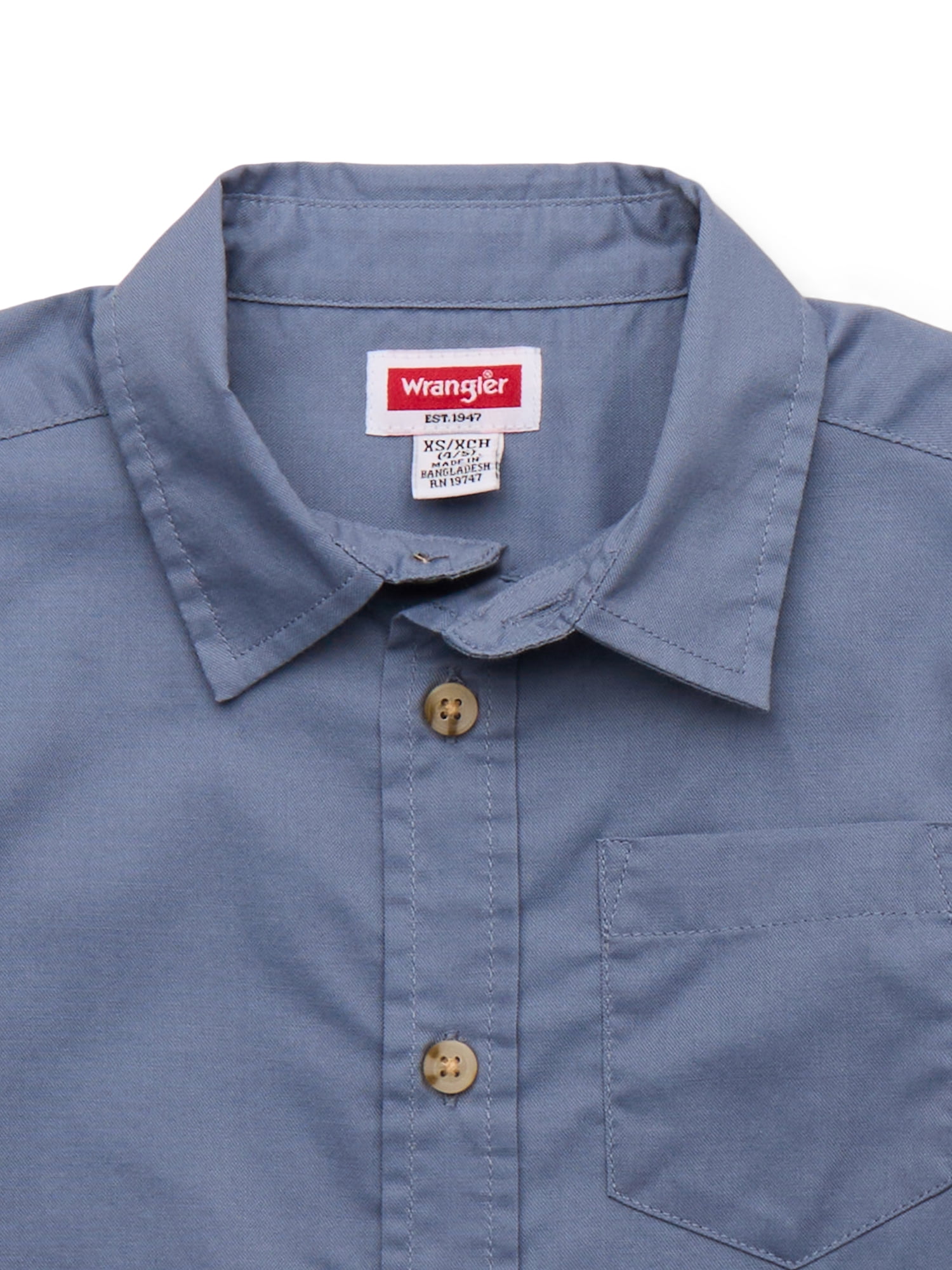 Wrangler Boys Button-Up Short Sleeve Shirt, Sizes 4-16