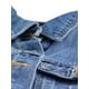 thumbnail image 5 of Allegra K Chaleco vaquero de mezclilla de largo medio sin mangas con botones informales para mujer Azul XS, 5 of 5