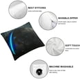 thumbnail image 4 of Acheng Double Sides Print Pillow Cover 2 Pcs,Modern Abstract Art Black Throw Pillow Case Cover for Sofa Couch,Neon Hexagon Blue Lines Geometric Cushion Cover Room Decor White, 4 of 6