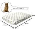 thumbnail image 2 of Fleur De Lis Pet Bed, Repeated Abstract Floral Old Antique Royal Forms in Checkered Effect, Resistant Pad for Dogs and Cats Cushion with Removable Cover, 24" x 39", Yellow and White, by Ambesonne, 2 of 4