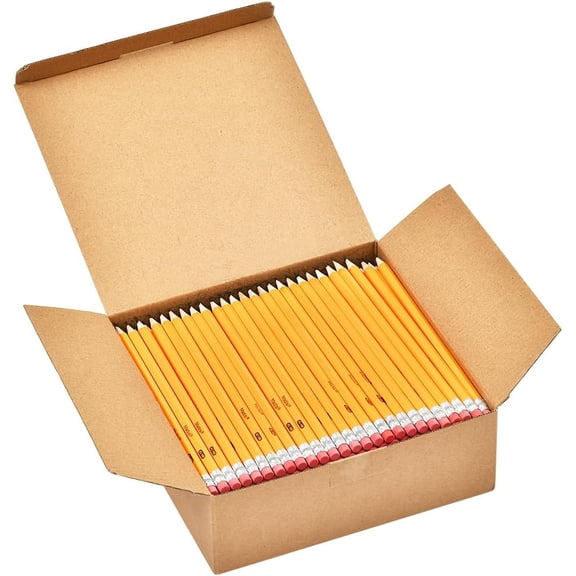 Wood-Cased #2 HB Pencils, Yellow, Pre-sharpened, Bulk Pack, 240 pencils