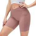 thumbnail image 1 of Pantalones cortos de yoga para mujer con bolsillos Pantalones cortos acanalados de cintura alta Push Abanopi Pantalones cortos de mujer, 1 of 7