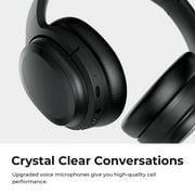 COWIN Active Noise Cancelling Headphones Bluetooth Headphones Wireless Headphones over Ear with Mic/Aptx, Comfortable Protein Earpads 30H Playtime, Foldable Headphones for Travel/Work - Black