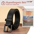 thumbnail image 6 of SUOSDEY Nickle Free Leather Belts for Men Black Belts for Jeans with Plastic Buckle, 6 of 8