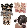 thumbnail image 3 of 20Pcs Decorative Fabric Hair Ties For Girls Gentle Hair Bands Stylish Headwear For Sensitive Scalp And Thin Hairs, 3 of 3