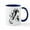 White/Navy Inside, variant on CafePress - Bumblebee Mugs - 11 oz Ceramic Mug - Novelty Coffee Tea Cup