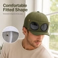 thumbnail image 6 of Aviator Style Baseball Cap with Integrated Goggles, Pilot Goggles Baseball Cap, Vintage Goggles Hat Attached Sunglasses Unisex Vintage Baseball Cap, 6 of 6