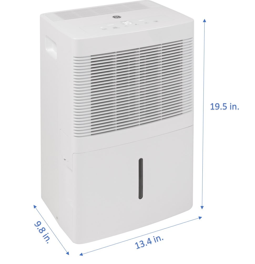 GE® 20 Pt Portable Dehumidifier for Damp Spaces, White, ADEW20LY