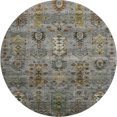 thumbnail image 2 of Addison Rugs Mayfield Premium Machine Washable Traditional Global Pewter Round Rug, 8' X 8' Machine Washable Traditional Global Pewter Oversized Sherpa Throw Blanket, 2 of 6