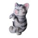 thumbnail image 5 of Estatua colgante de animal, maceta y jarrón, animales abrazables, maceteros colgantes, hada gatito gris, 5 of 9