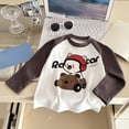 thumbnail image 2 of Gubotare Long Sleeve Shirts for Toddler Boys Boys Girls Shirts Graphic T-Shirt Kids Novelty Long Sleeve Animal Print Tees 6 12 Months (Brown,6-12 Months), 2 of 5