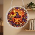 thumbnail image 6 of Halloween Acrylic Puzzle Suncatcher - 8 Inch Stained Glass Window Hanging Ornament for Car Halloween Tree Porch Patio Decor Spooky Gift, 6 of 7
