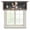 Black, variant on Kitchen Chef Sheer Curtains Valances for Windows Vintage Cheese Wine Coking Black Checked Chiffon Kitchen Valances for Cafe, Voile Window Treatments Curtains for Living Room Bedroom, 42"x12"