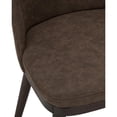thumbnail image 2 of EOP Modern Upholstered Dining Chairs Set of 6, Wooden Dining Side Chairs with Curved Backrest, Armless Kitchen Chairs for Dining Room & Restaurant, Dark Brown, 2 of 7