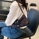 thumbnail image 2 of Bolsa De Hombro Bolso de hombro con cordón para mujer, bolso de mano plisado, informal, brillante (negro) Tmvgtek Para Estrenar, 2 of 5