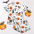 thumbnail image 4 of JAJAHO Girls Pajamas Sets Halloween Sleepwear Sizes 3-13 Tie Front Ruffle Short Sleeve Top Shorts 2 Piece Set, 4 of 7