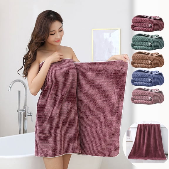 Qocolhg 100% Cotton Oversized Bath Towel on Clearance, Ultra Soft Highly Absorbant Compact Quickdry & Lightweight Large Bath Towels for Bathroom Gym Travel Camp Pool, Lighter Weight,28x55 inch Coffee