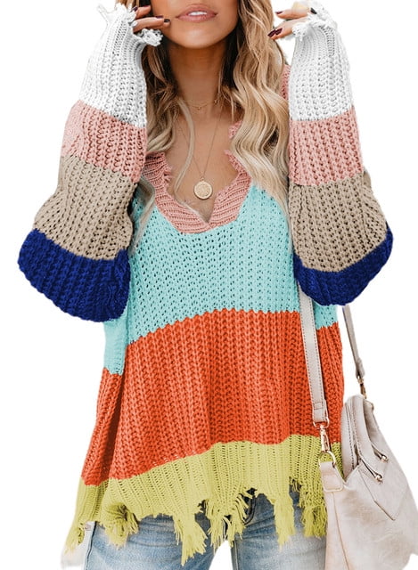 Ripped Crop Top Sweater