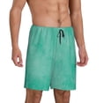 thumbnail image 2 of Daiia Turquoise watercolor Pattern Mens Woven Stretch Pajama Short,Short Pajama Pants-X-Large, 2 of 6
