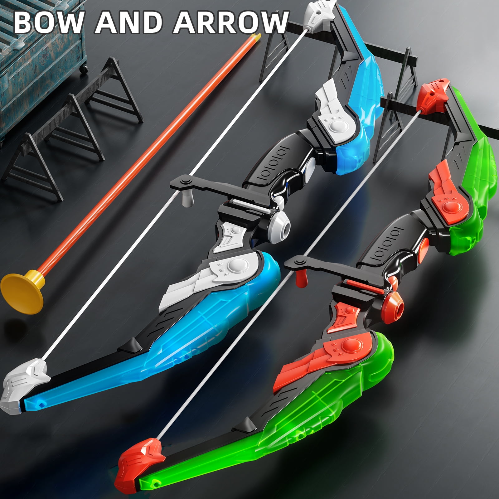 Dinosaur Planet 2 Pack Bows and Arrow Set for Kids Ages 3-11, Kids Archery Set Gifts for Boys Ages 4-8-12, Outdoor Toys for Kids Ages 4-8-12