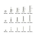 thumbnail image 2 of 480pcs Acier Inoxydable Métrique M2 M3 M4 Hexagonale Tête Vis Vis Écrous Assortiment Kit Boulons et Écrous avec Boîte, 2 of 8