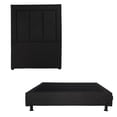 thumbnail image 1 of Box Base Cama Individual + Cabecera Davos Negro, 1 of 8