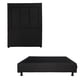 thumbnail image 1 of Box Base Cama Individual + Cabecera Davos Negro, 1 of 8