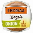 thumbnail image 2 of Thomas' Onion Bagels 6 count Pre-sliced Bagels 20 oz Bag (Pack of 3), 2 of 3
