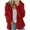 Red, variant on Lovskoo Women Fuzzy Fleece Lapel Open Front Cardigan Coat Long Sleeve Trendy Warm Faux Coat Jacket Winter Zipper Solid Outerwear Light Blue
