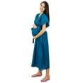 thumbnail image 3 of Bimba Nursing Mothers Cotton Kaftan Night Wear, Hospital Delivery Caftan Gown, 3 of 7