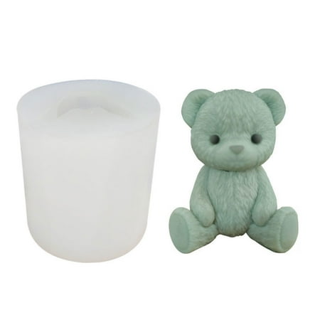 

Baking Mold Lovely Sitting Bear Shape Candy Fondant Ice Mold Ice Cube Tray Molds