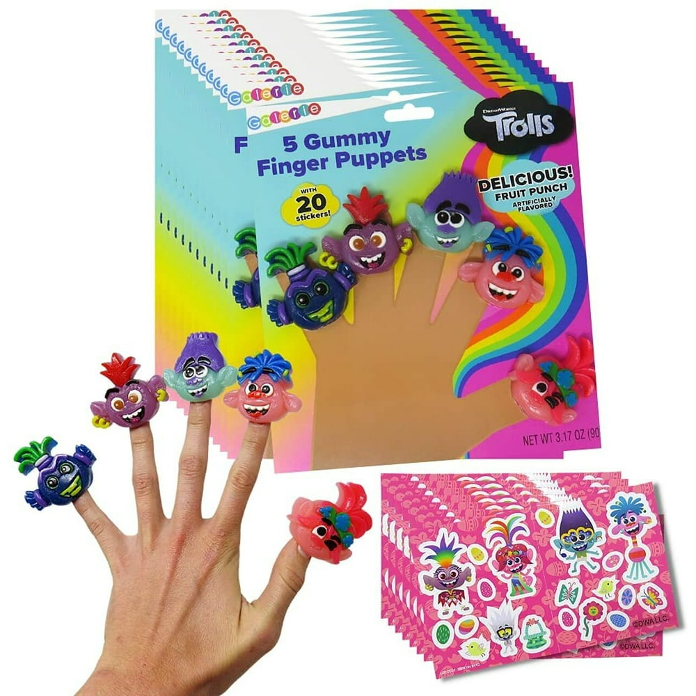 Troll's World Tour Gummy Finger Puppets (set of 3)