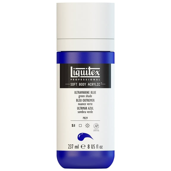 Liquitex Professional Soft Body Acrylic Color, 8 oz. Bottle, Ultramarine Blue Green Shade