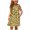 Dark Yellow, variant on Pisexur Girls Summer Dress Sleeveless Casual Printed Sundress Party Swing Dresses A-line Midi Tank Dress for Kids 3-14 Years