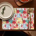 thumbnail image 4 of Pioneer Flower Floral Print Pattern Summer Placemats Table Placemats Set Of 6-Linen Kitchen Washable Placemats Table Mats 12x18 Inch Non-Slip Heat Resistant, 4 of 5