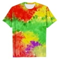 thumbnail image 4 of Stamzod Mens Graphic T Shirts 2025 Fashion Tie-Dye Summer Short Sleeve Shirts Casual Crewneck Oversized Tshirt Men's Clothing Multicolor-2 XL, 4 of 5