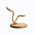 thumbnail image 2 of Rope Air Greenery Holder with Wooden Base, Creative Twine-Wrapped Soilless Botanical Display Stand for Office Desk, Home Living Room, Shelf, Tabletop & Minimalist Interior Styling, 2 of 3