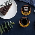 thumbnail image 6 of FMSHPON Halloween Flowers Skull Skeleton Set of 6 Round Coaster for Drinks, Absorbent Ceramic Stone Coasters Cup Mat with Cork Base for Home Kitchen Room Coffee Table Bar Decor, 6 of 6