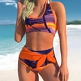 thumbnail image 2 of ZPAQI Women's 2 Pieces Swimsuit Floral Print Bikini Set High Waist Bow-Bathing Suits, 2 of 16