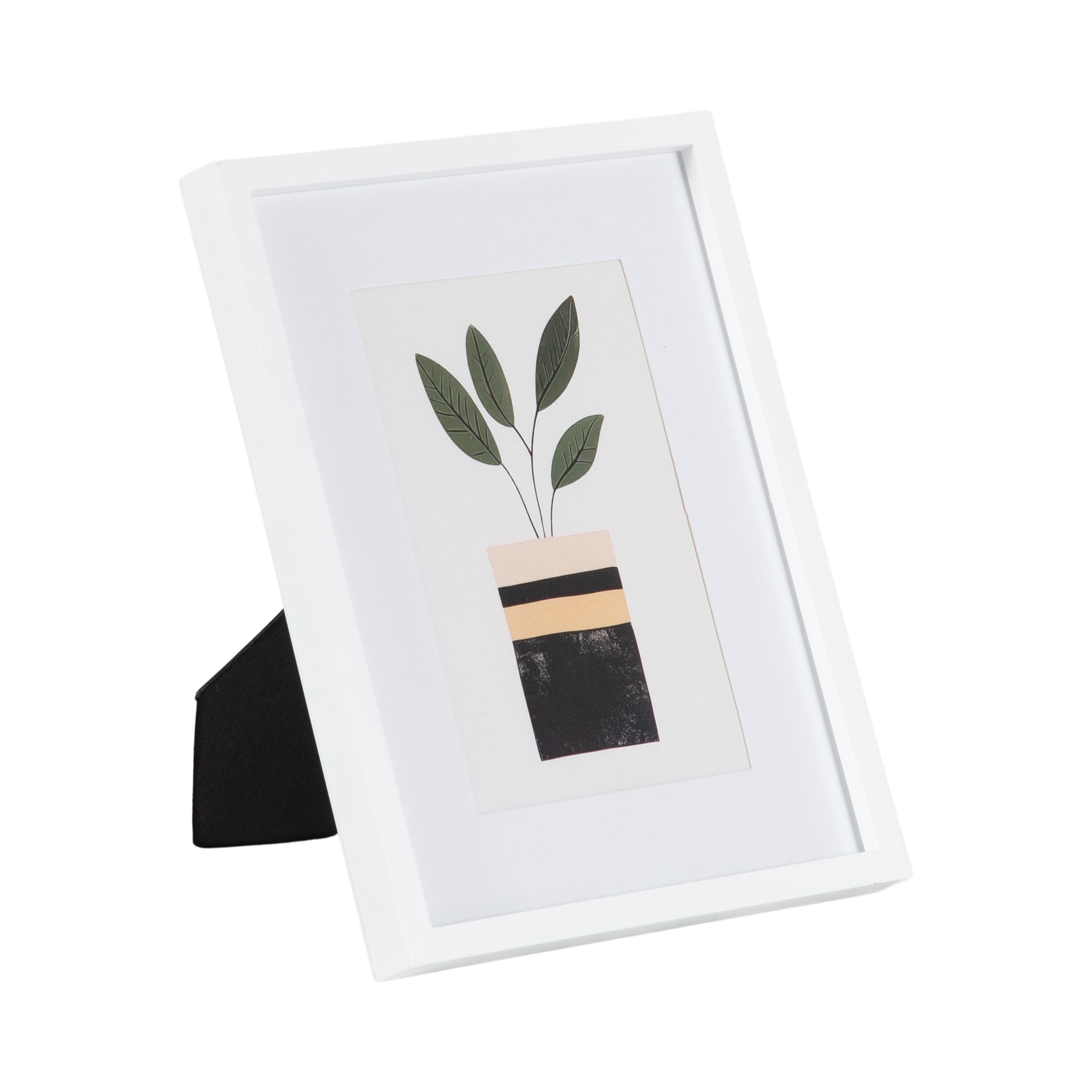 (2 pack) DesignOvation 6x8 Matted for 4x6 Linear White Decorative Tabletop Picture Frame