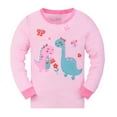 thumbnail image 4 of ATAIKU 2-9Y Big Girls Dinosaur Pajamas Kids 2-Piece Pjs Cotton Long Sleeve Sleepwear Sets 9 Years, 4 of 7