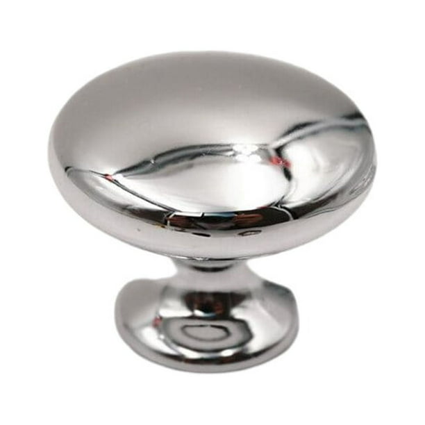 Eigraketly Perilla de puerta redonda de aleación de aluminio armario cajón manija tirador Hotel Oficina dormitorio muebles piezas de repuesto Herramientas y ferretería L Plata
