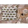 thumbnail image 2 of Cartoon Fluffy Throw Pillow Cushion Cover, Funny Monkeys with Bananas Various Expressions Animal Comedy Design, Rectangle Accent Pillow Case, 36" x 16", Brown Pale Brown Yellow, by Ambesonne, 2 of 5