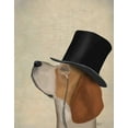 thumbnail image 2 of Fab Funky 20x24 White Modern Wood Framed Museum Art Print Titled - Beagle, Formal Hound and Hat, 2 of 4