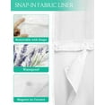 thumbnail image 3 of No Hook Shower Curtains with Snap in Liner, Spring Lavender Fabric Shower Curtain, Botanical Watercolor Purple Flower Vase Double Layers & See-Through Top Window Bathroom Curtains 72''x72'', 3 of 6