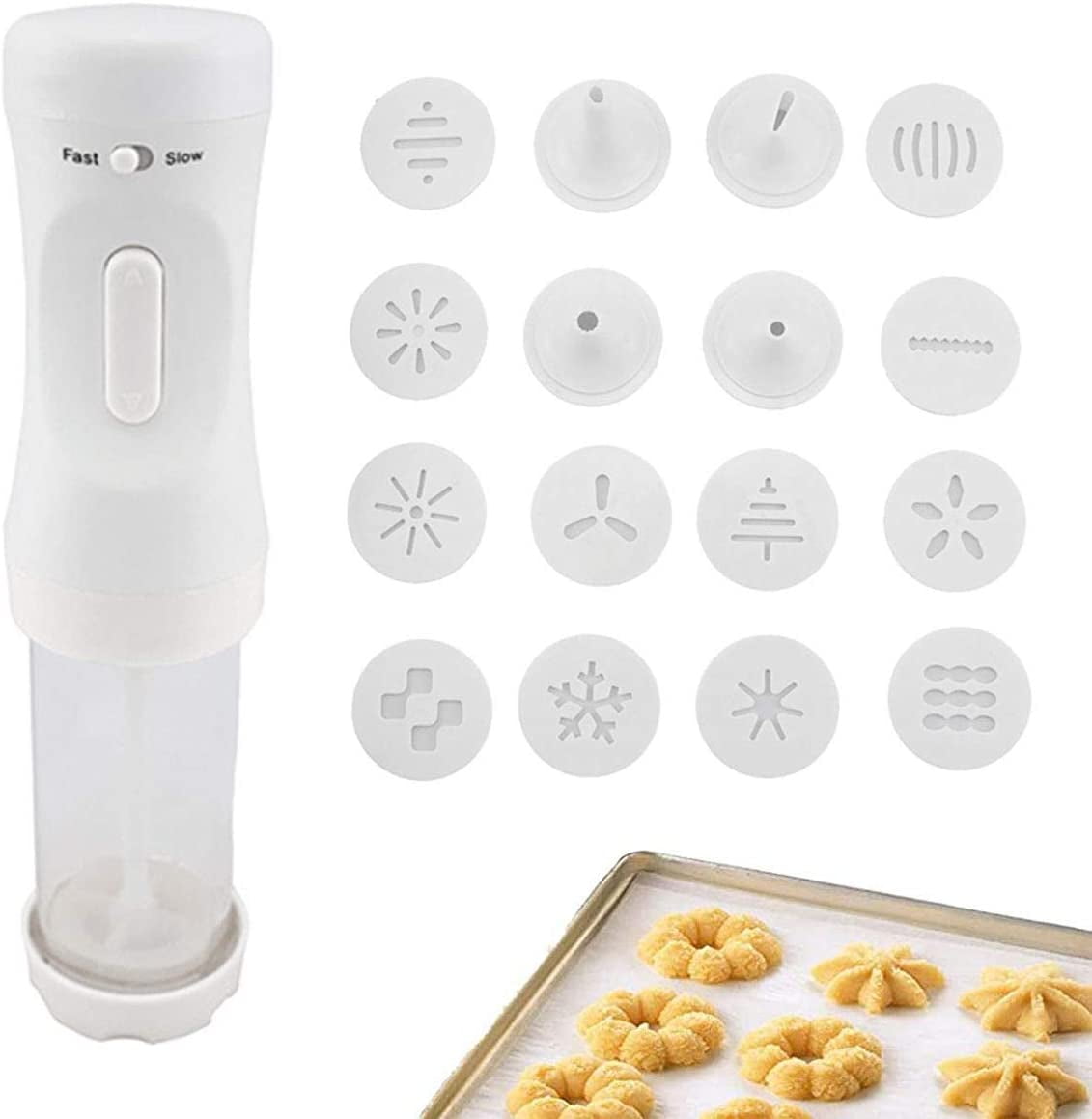 Electric Cookie Press Gun Set for Baking DIY Cookie Maker Kit With 12