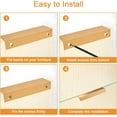 thumbnail image 4 of Concealed Drawer Pull Handles,Happon 10 Pack Hidden Cabinet Handles,Finger Edge Pull Concealed Handles,Back Mount Finger Edge Pull,Cabinet Pull Handles for Home Kitchen Door Drawer Cabinet (Gold), 4 of 6