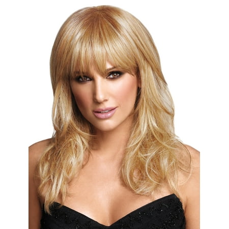 DAISY FUENTES TEMPTRESS SYNTHETIC WIG, DARK RED BROWN BLEND